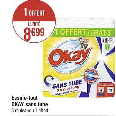 essuie-tout okay sans tube