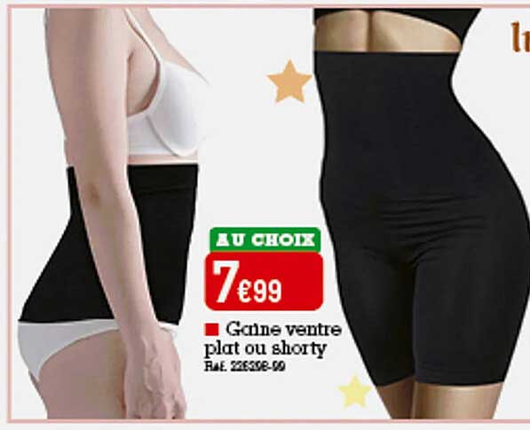 gaine ventre plat ou shorty