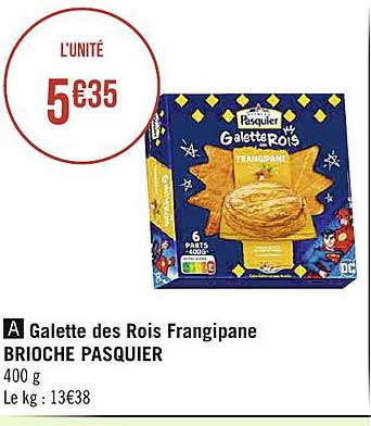galette des rois frangipane brioche pasquier
