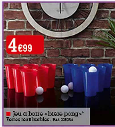 jeu à boire bière pong