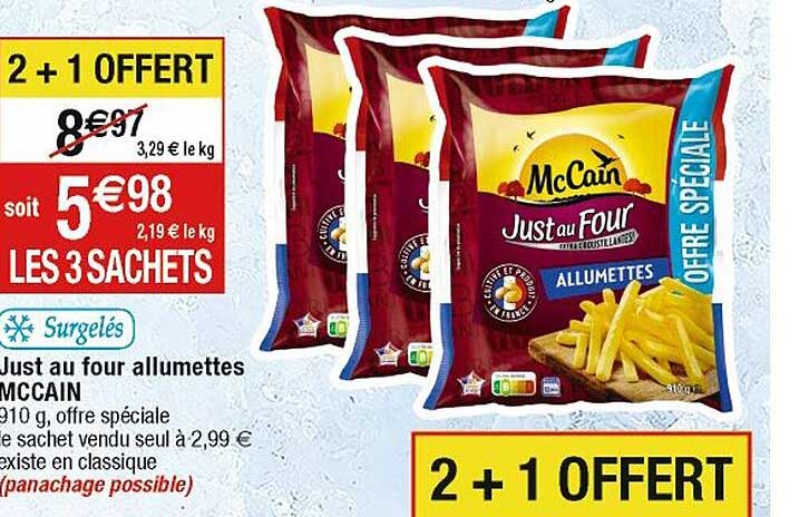 just au four allumettes mc cain