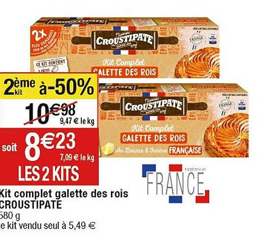 kit complet galette des rois croustipate 2ème kit à -50%