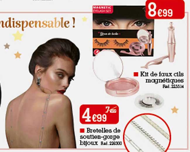 kit de faux cils magnétiques bretelles de soutien-gorge