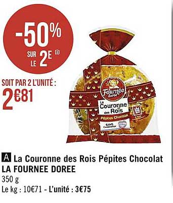 la couronne des rois pépites chocolat la fournée dorée