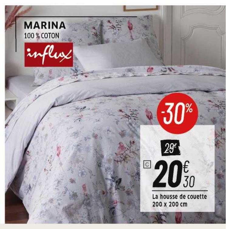 la housse de couette 200 x 200 cm marina influx