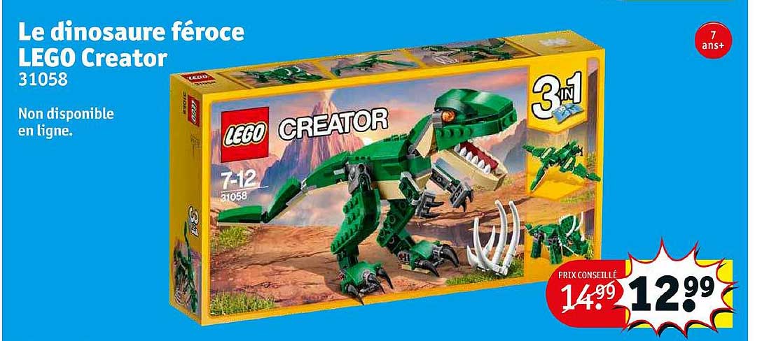 le dinosaure féroce lego creator