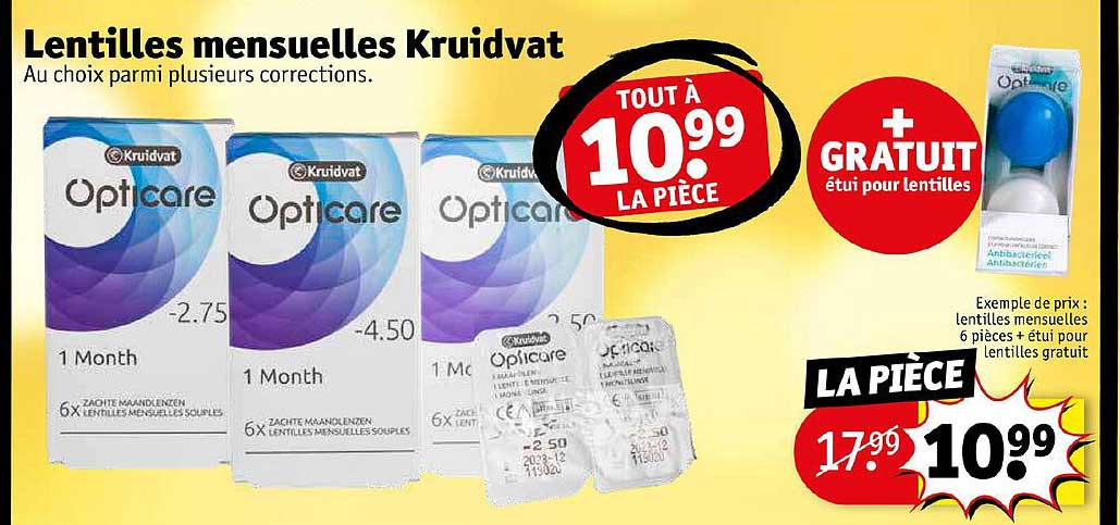 lentilles mensuelles kruidvat