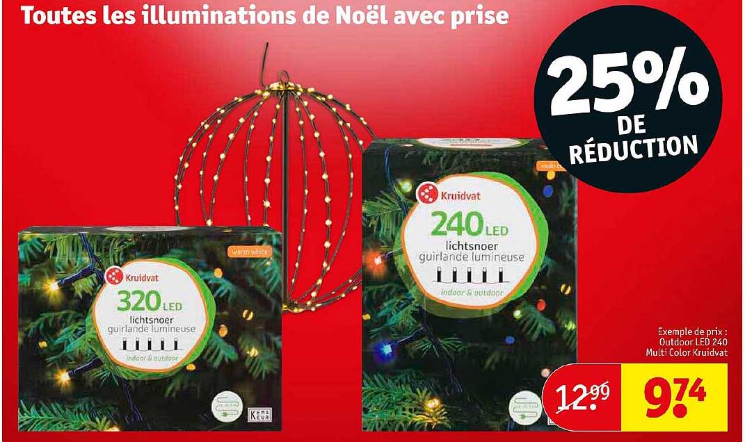 les illuminations de noël avec prise