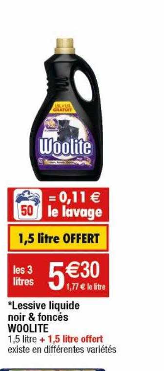lessive liquide noir & foncés woolite