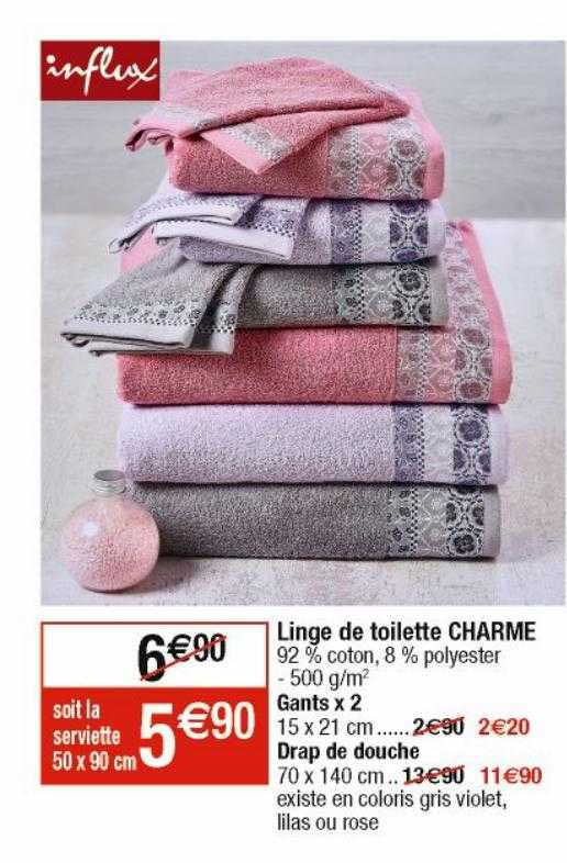 linge de toilette charme influx