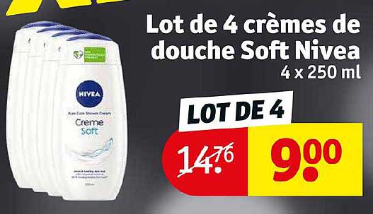Lot De 4 Crèmes De Douche Soft Nivea