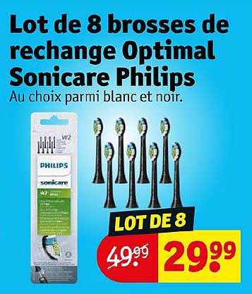 lot de 8 brosses de rechange optimal sonicare philips
