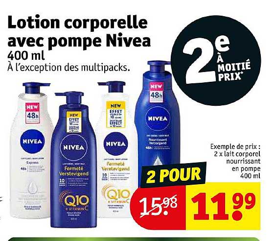 lotion corporelle avec pompe nivea