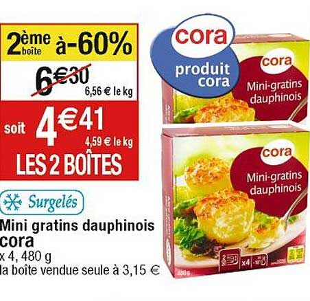 mini gratins dauphinois cora