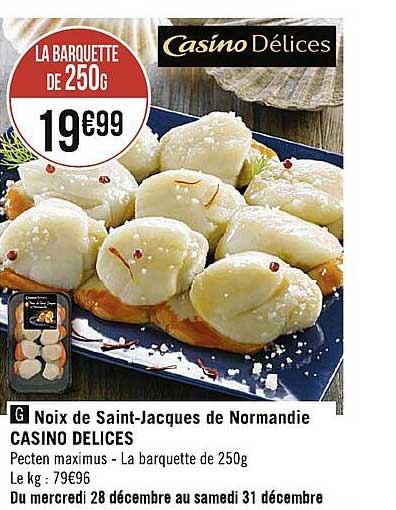 noix de saint-jacques de normandie casino delices