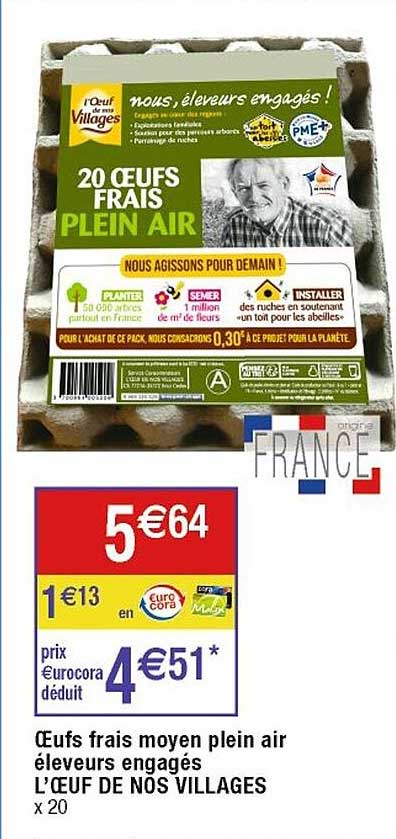 œufs frais moyen plein air éleveurs engagés l’œuf de nos villages