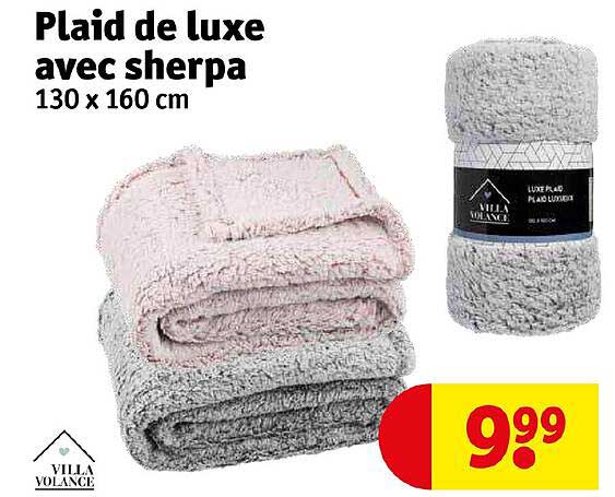 plaid de luxe avec sherpa villa volance