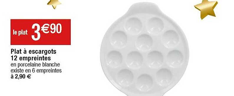 plat à escargots 12 empreintes