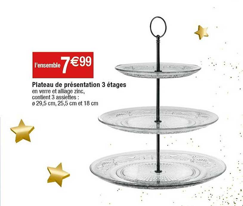 plateau de présentation 3 étapes