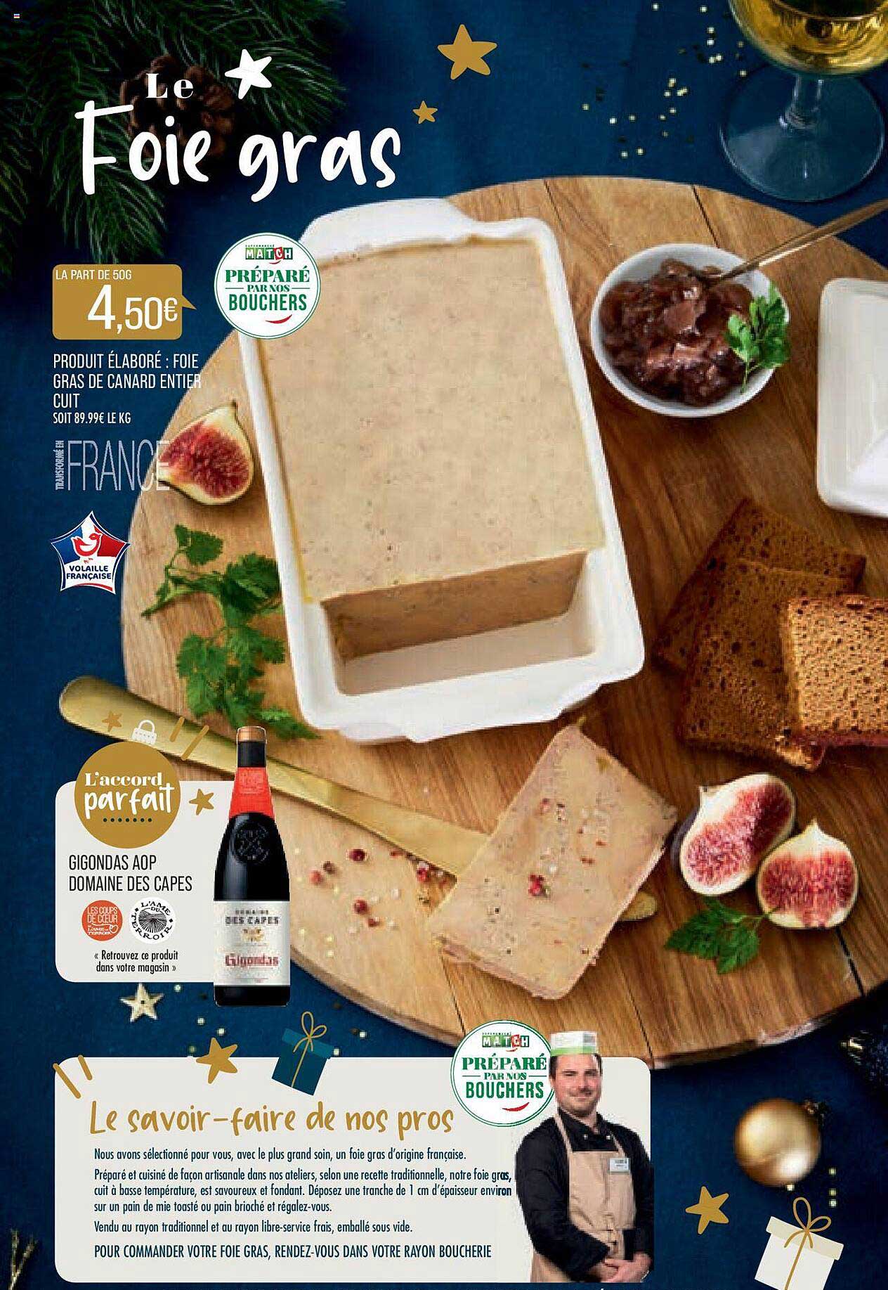 produit élaboré : foie gras de canard entier cuit