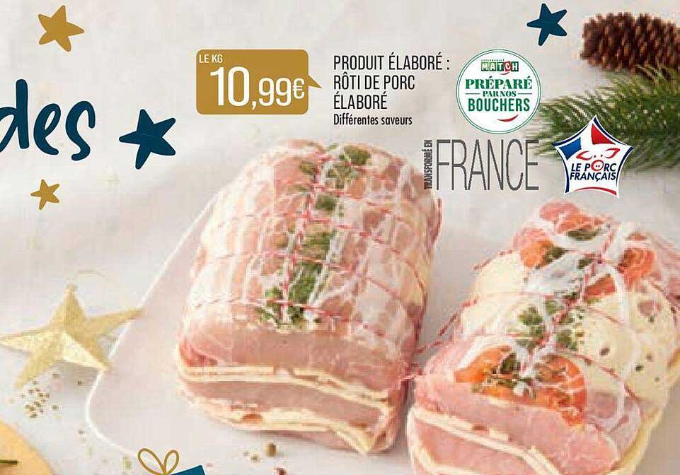 produit élaboré : rôti de porc élaboré