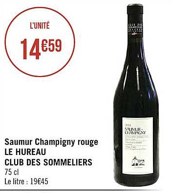 saumur champigny rouge le hureau club des sommeliers