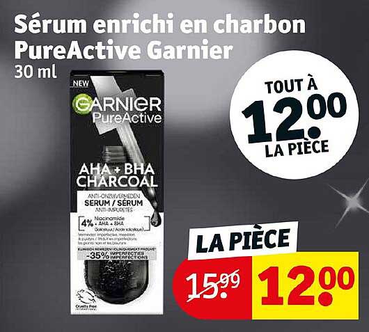sérum enrichi en charbon pureactive garnier