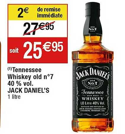 tennessee whiskey old n°7 40% vol. jack daniel's