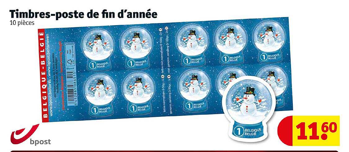 timbres-poste de fin d'année