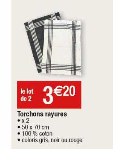 torchons rayures