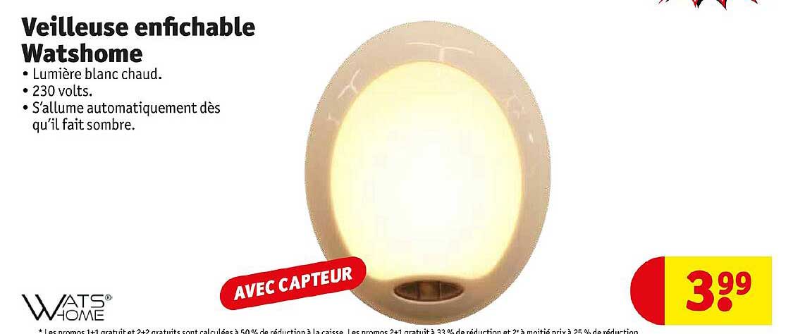 veilleuse enfichable wats home