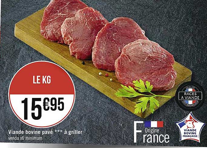 Viande Bovine Pavé *** à Griller
