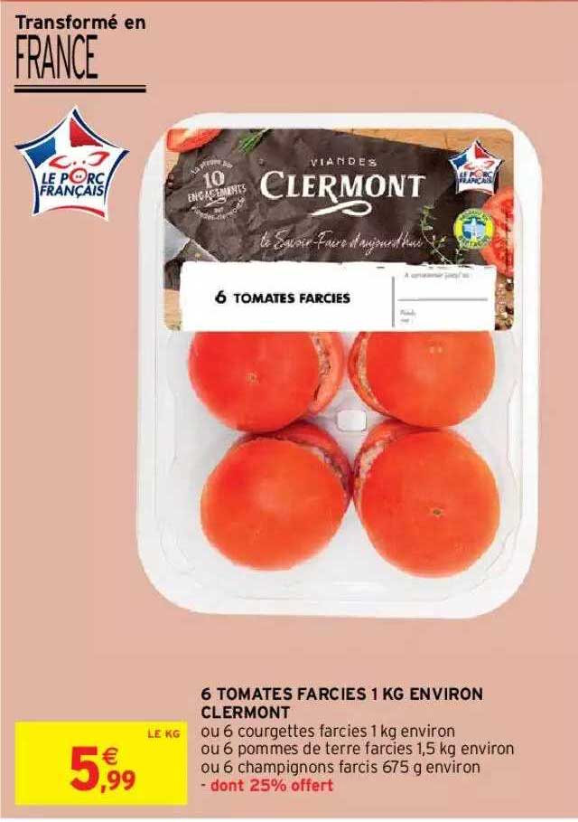6 tomates farcies 1 kg environ clermont