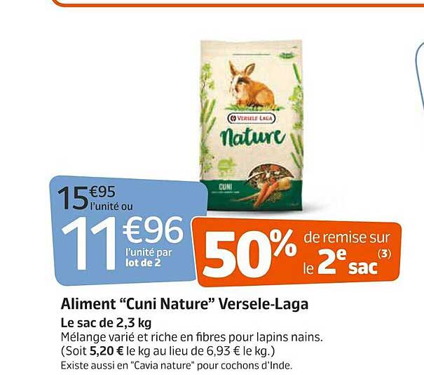 aliment "cuni nature" versele-laga