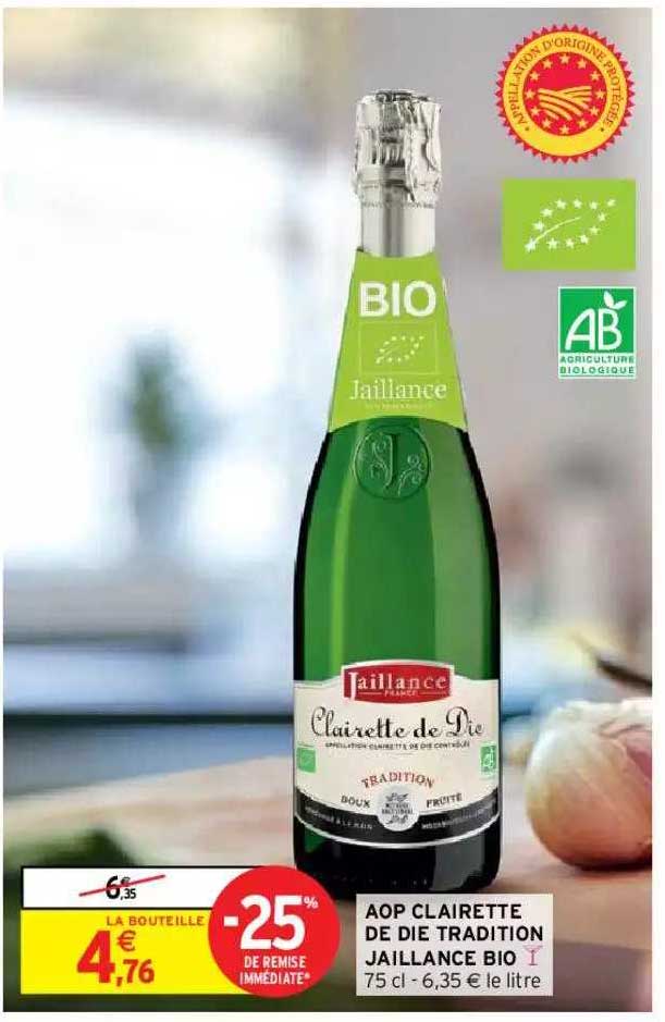 aop clairette de die tradition jaillance bio
