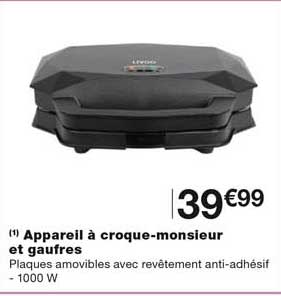 appareil à croque-monsieur et gaufres