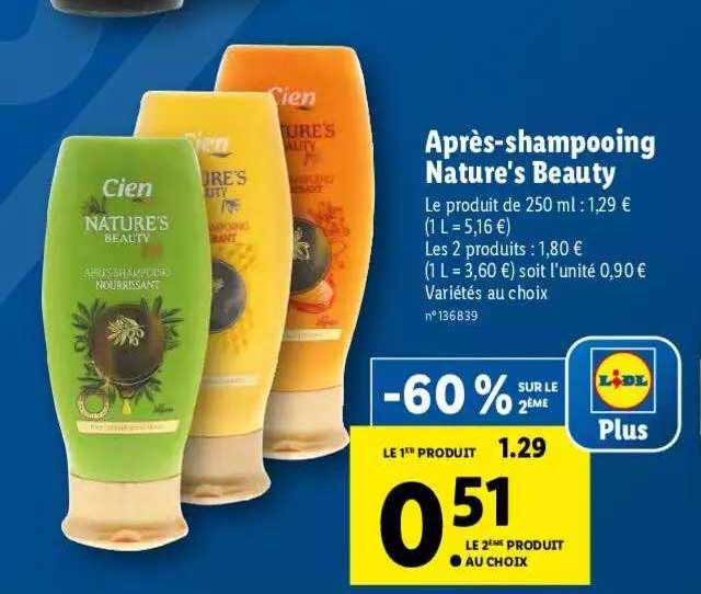 après-shampooing nature's beauty cien