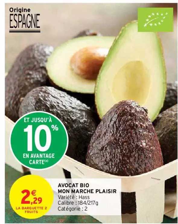 avocat bio mon marché plaisir