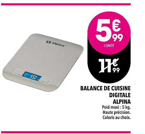 balance de cuisine digitale alpina