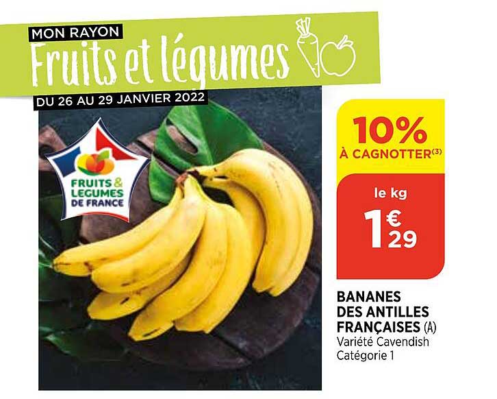 bananes des antilles françaises