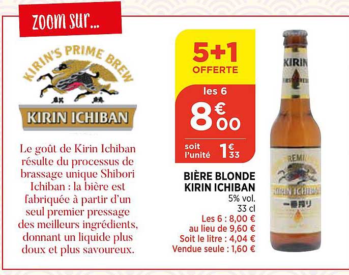 Bière Blonde Kirin Ichiban