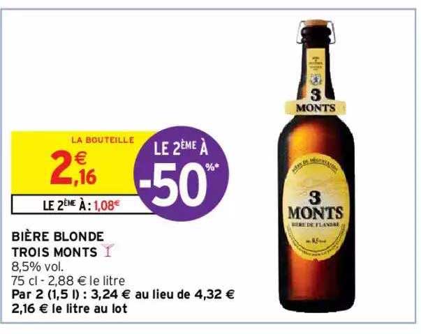 bière blonde trois monts