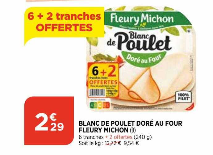 blanc de poulet doré au four fleur michon