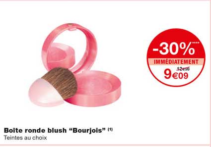 boîte ronde blush "bourjois" -30% immédiatement