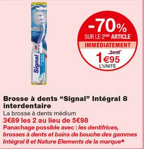 brosse à dents "signal" intégral 8 interdentaire
