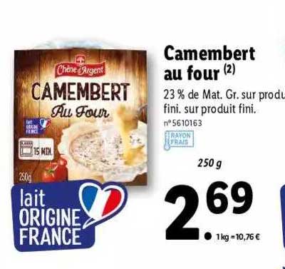 camembert au four chêne d'argent