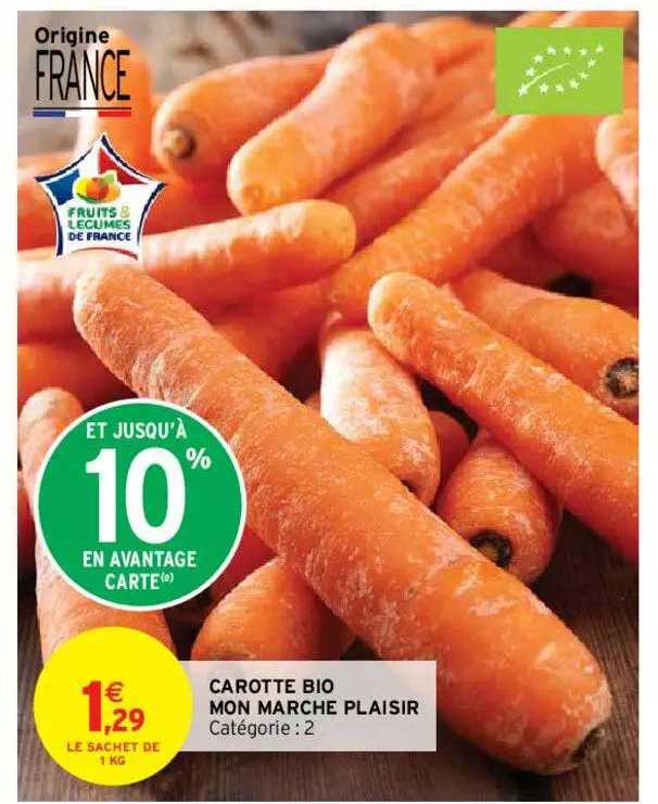 carotte bio mon marché plaisir