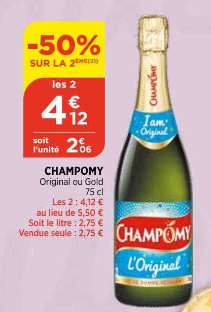 champomy -50% sur la 2eme