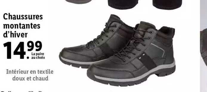 chaussures montantes d'hiver