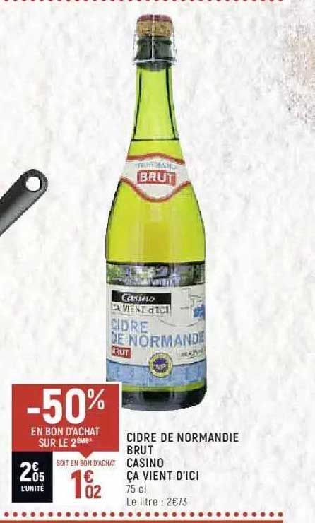cidre de normandie brut casino ça vient d'ici